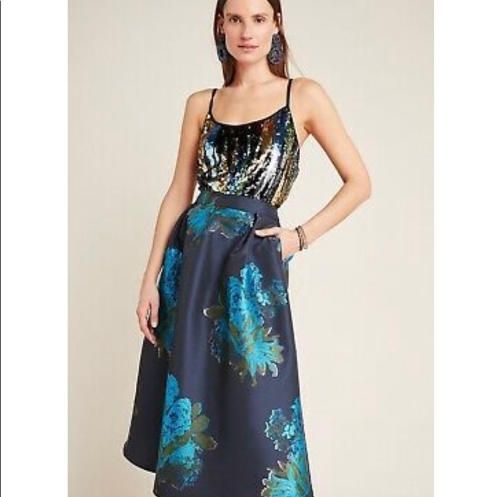 Anthropologie Maeve Ronette Jacquard Skirt